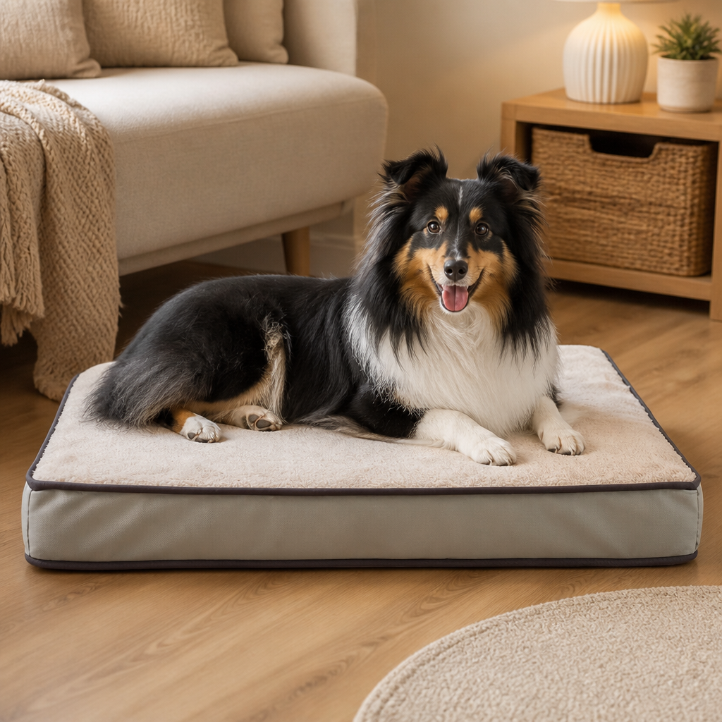 Ortekor Orthopedic Memory Foam & Non-Slip Dog Bed (Removable Cover)