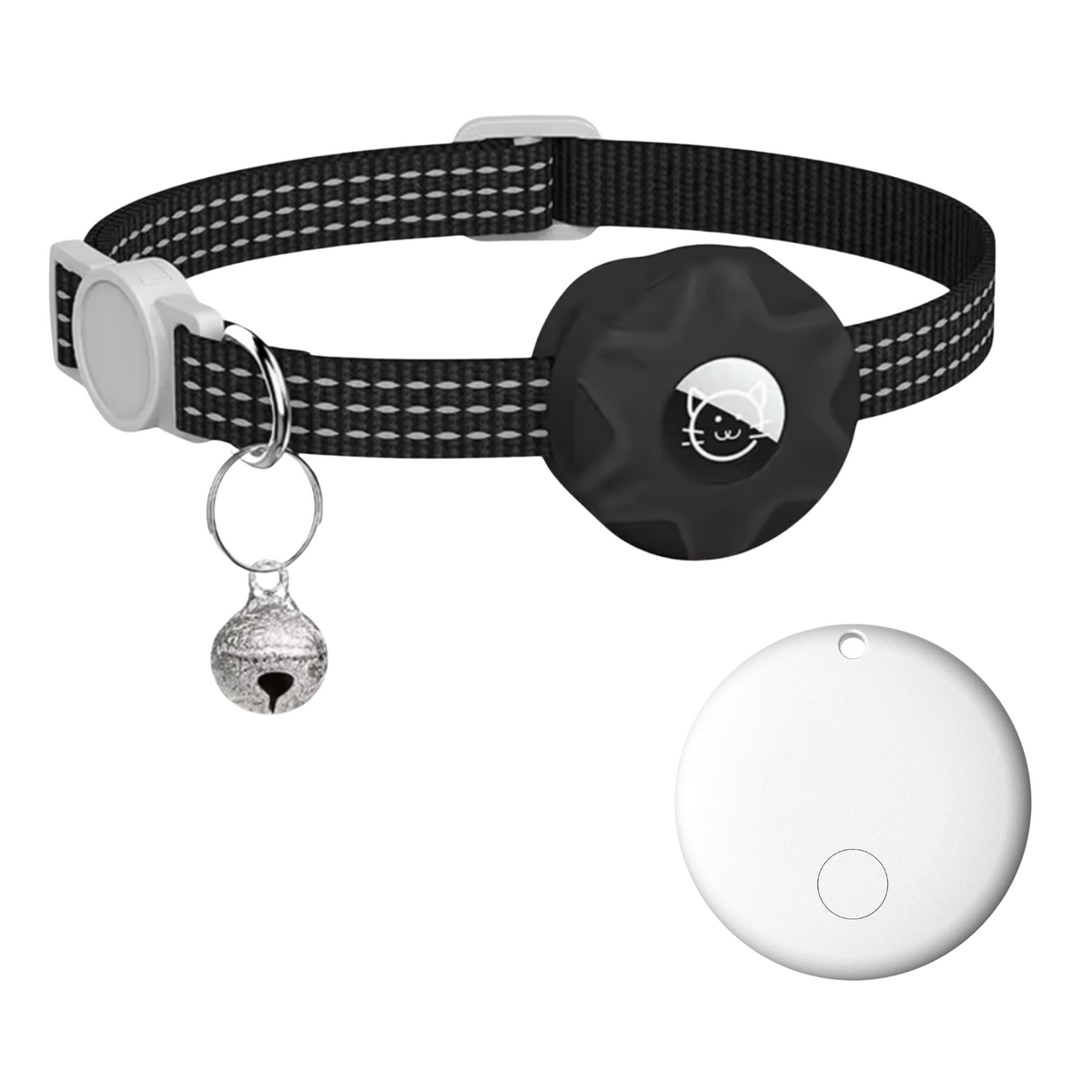 GPS-Free Android Tracking Collar for Cats & Small Dogs – Lightweight Reflective Strap with Sound Locator for Outdoor Pets