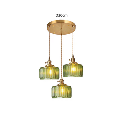 Adjustable Drop Ceiling Light with Textured Glass Shade E27 Socket for Kitchen Island Dining Room Counter Breakfast Bar Scandinavian Modern