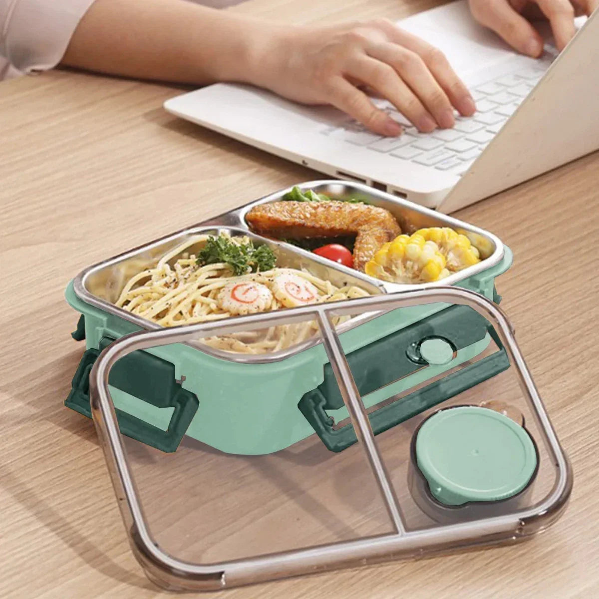 Vacuum Thermal Food Jar 16 oz Stainless Steel Hot Lunch Container for Work School Travel Commute Soup Bowl Heat Retention Spill-Proof Lid