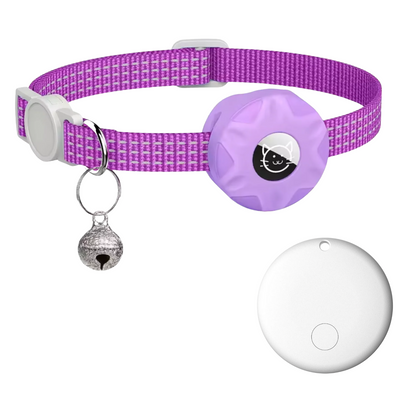 GPS-Free Android Tracking Collar for Cats & Small Dogs – Lightweight Reflective Strap with Sound Locator for Outdoor Pets