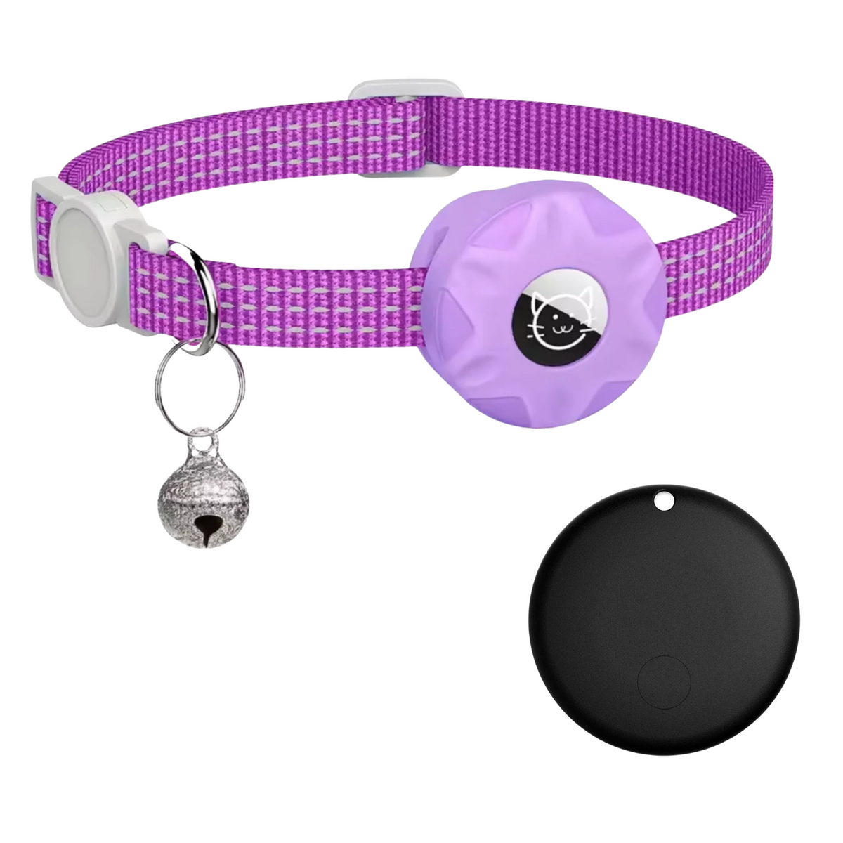 GPS-Free Android Tracking Collar for Cats & Small Dogs – Lightweight Reflective Strap with Sound Locator for Outdoor Pets