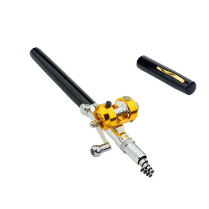 Collapsible Fishing Rod with Aluminum Reel for Travel and Hiking Adventures