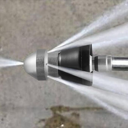 Pressure Washer Sewer Jetter Attachment for Stubborn Pipe Clogs 1/4 Inch Quick Connect Rotary Cleaning Tool for Household Drains Kitchen Bat