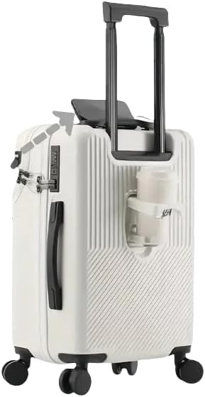 TravelMate | Hard Shell Carry-On Suitcase with USB Charging & Cup Holder | TSA Approved for Secure Travel