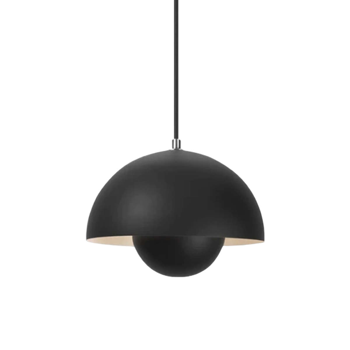 Metal Dome Pendant Light 9 in Adjustable E26 for Dining Table Kitchen Island Bedroom Mid-Century Modern Hanging Fixture