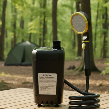 AQUAFLOWX – Portable Camping Shower Pump with Digital Display