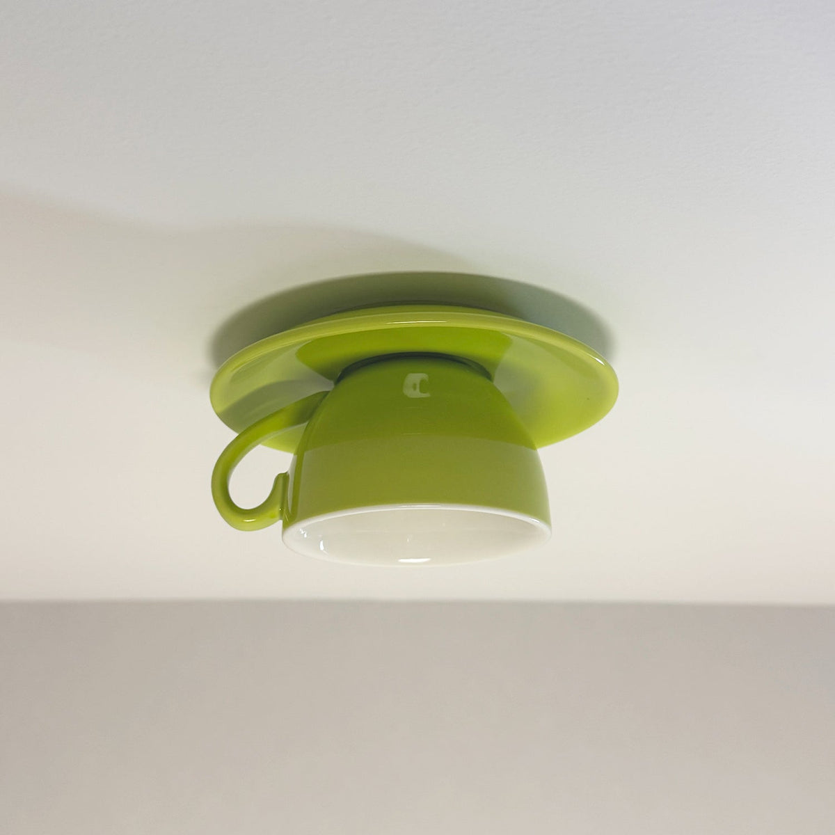 Flush Mount Cup-Shaped Ceramic LED Fixture for Bedrooms, Kids' Rooms & Living Spaces – Decorative G4 Overhead Lighting