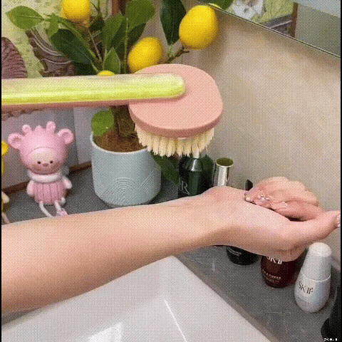 Massage Bath Brush Natural Boar Bristles & Long Handle