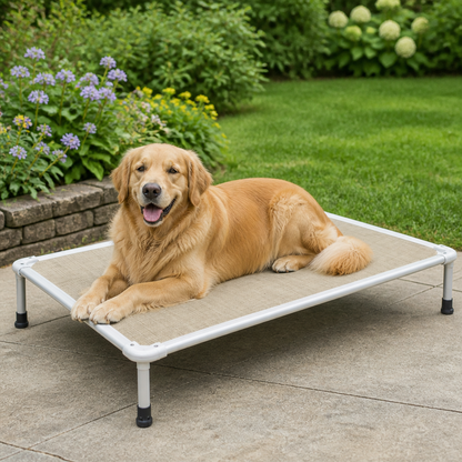 Ortekor Chew-Proof Aluminum Frame Elevated Dog Bed (Indoor/Outdoor)
