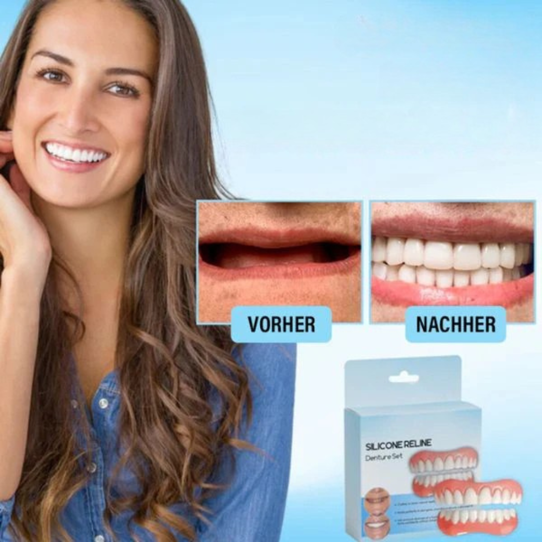 Snap-On Cosmetic Teeth Veneers - Removable Silicone Cover for Instant Smile Makeover, Photo-Ready Confidence