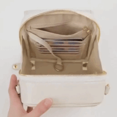 Ortekor Double Pocket Crossbody Bag | PU Leather with Anti-Theft Zippers | Stylish Accessory for Hands-Free Living