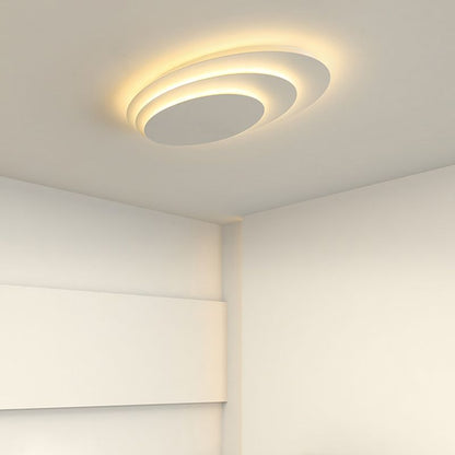 LED Flush Mount Ceiling Light 20 in White Acrylic Dimmable Round Fixture for Bedroom Living Room Modern Home Lighting