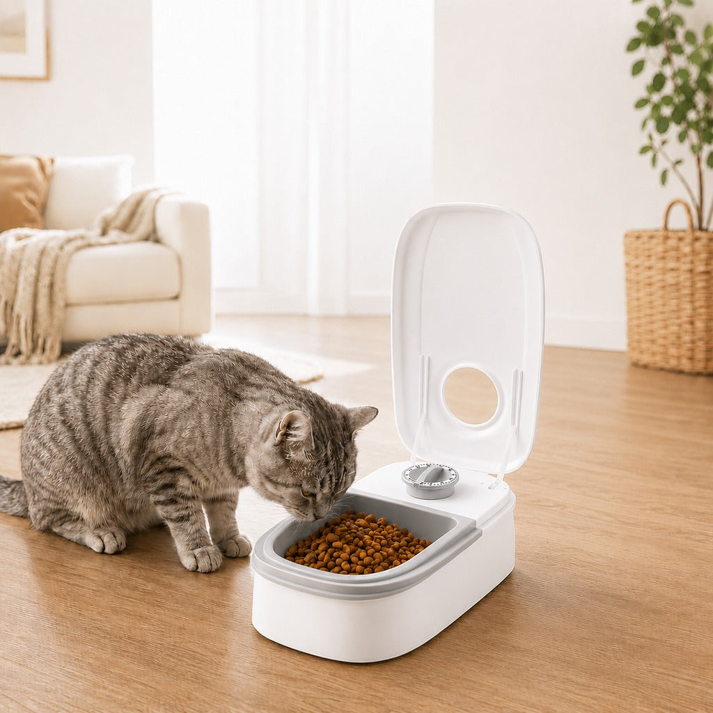 Ortekor 48-Hour Timed Pet Feeder for Cats & Small Dogs - Scheduled Meals for Workdays, Short Trips & Busy Pet Parents