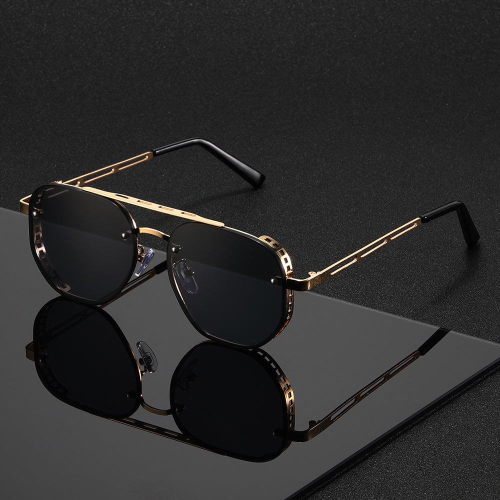 Round Metal Frame Sunglasses with UV Protection for Men & Women – Lightweight Unisex Eyewear