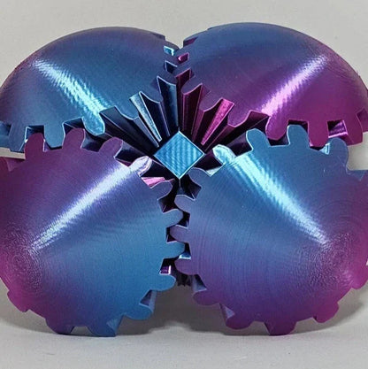 Hand-Held Fidget Cube with 3D Rotating Gears for Stress Relief & Focus | Portable Anxiety Relief Toy for Adults & Kids | Quiet Sensory