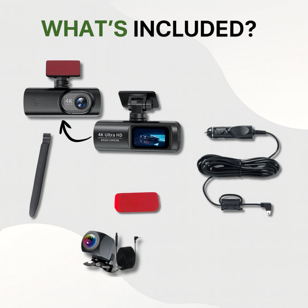 Ultra Vision | 4K Ultra HD Dash Cam with Night Vision & GPS | Compact Vehicle Recorder for Enhanced Safety
