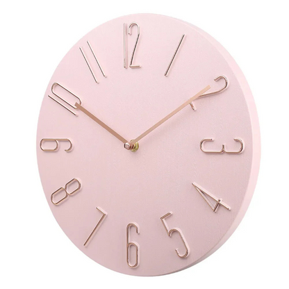 12-Inch Modern Minimalist Wall Clock Silent Quartz Movement ABS Frame Contemporary Round Timepiece for Living Room Bedroom Office Kitchen