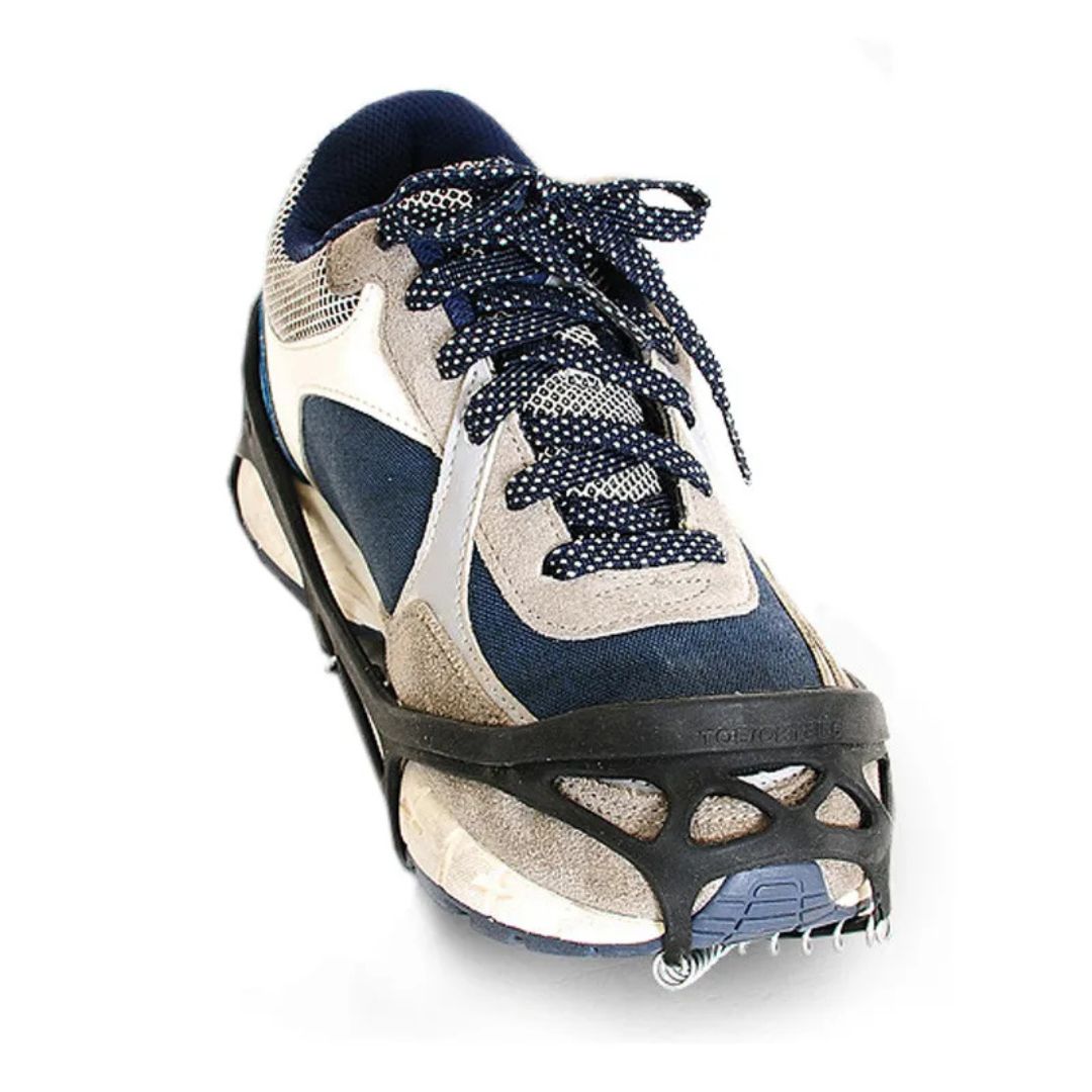 Ice Traction Cleats with Steel Coils for Snow & Ice Walking – Winter Shoe Grips for Men & Women