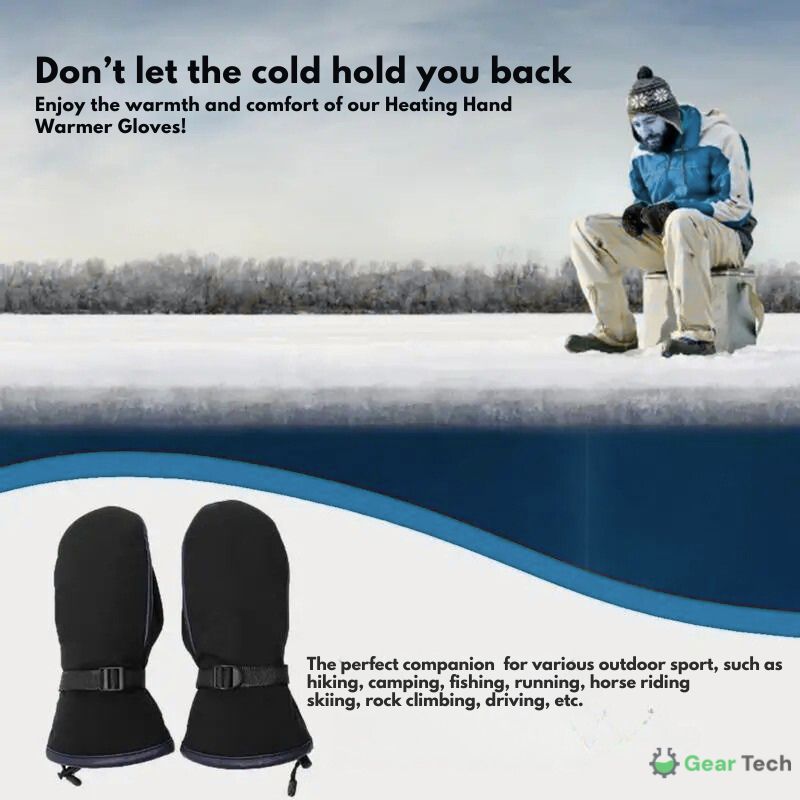 USB Powered Heated Winter Gloves with Dual-Zone Warming & Anti-Slip Palm for Outdoor Activities