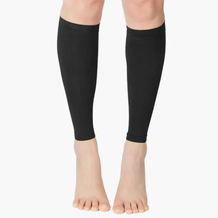 Compression Leg Sleeves for Circulation Support & Swelling Relief | Open-Toe Graduated Compression Calf Sleeves for Edema | Breathable