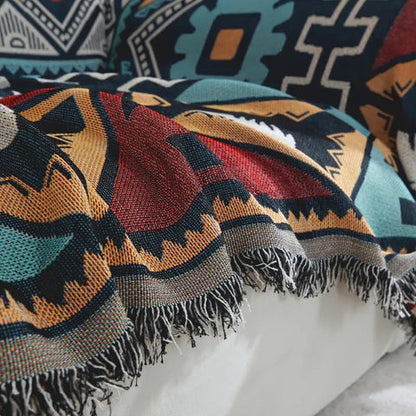 Azen Sofa Cover - Microfiber Blend, Bohemian Aztec Design