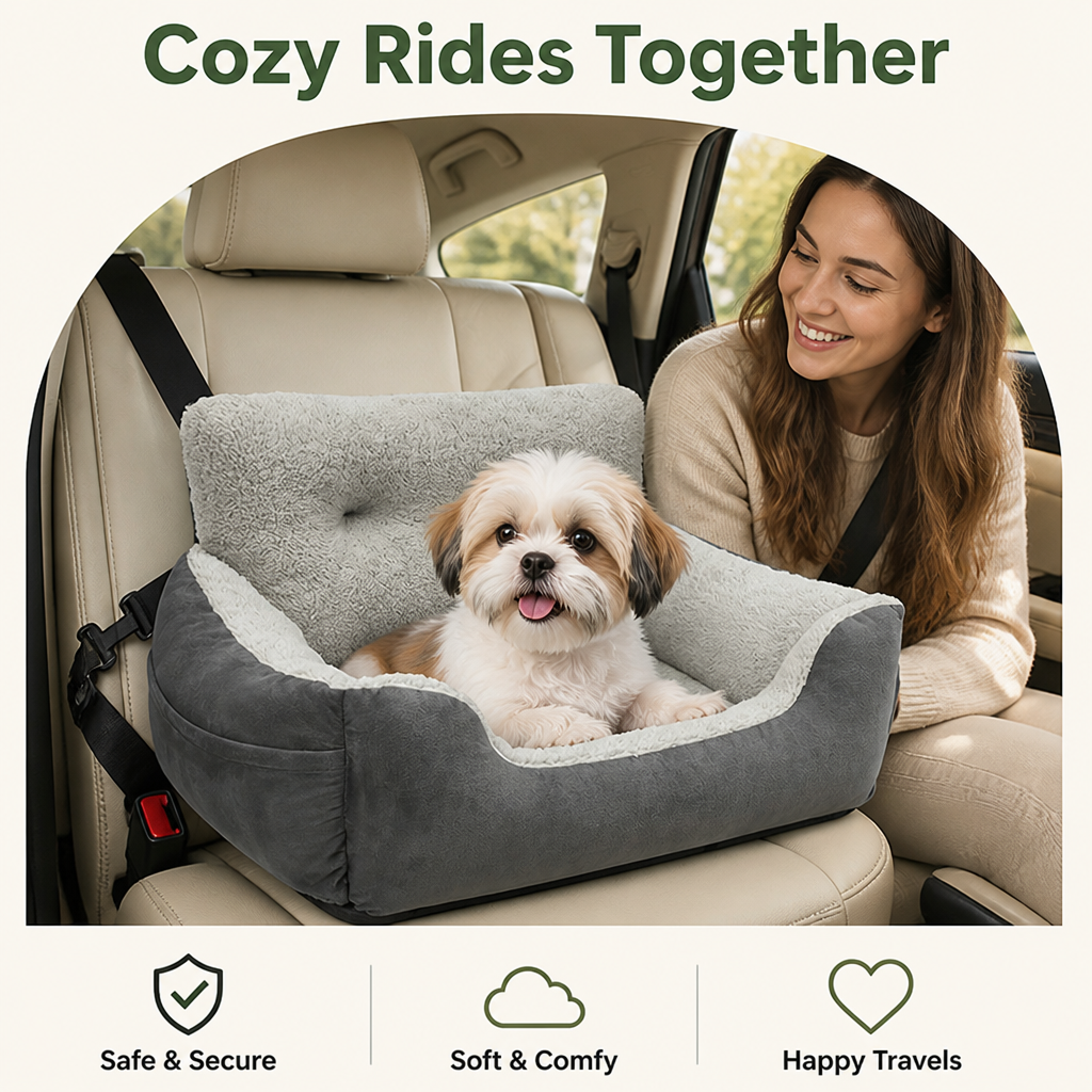 Ortekor Adjustable Straps & Clip-On Leash Booster Car Seat