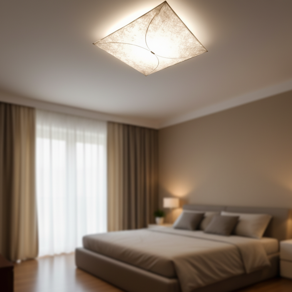 Ethereal Kite | Flush Mount Ceiling Light with DuPont Paper Fixture | Soft Illumination for Modern Interiors