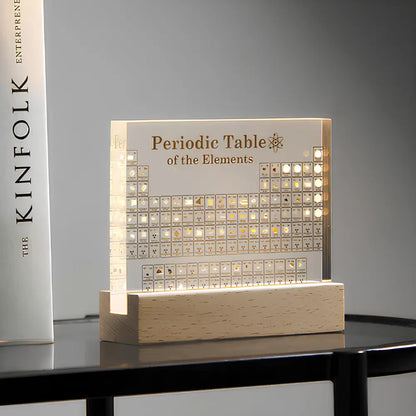 Acrylic Chemistry Element Cube with 83 Real Specimens for STEM Learning Desk Decoration Home Office Lab Classroom