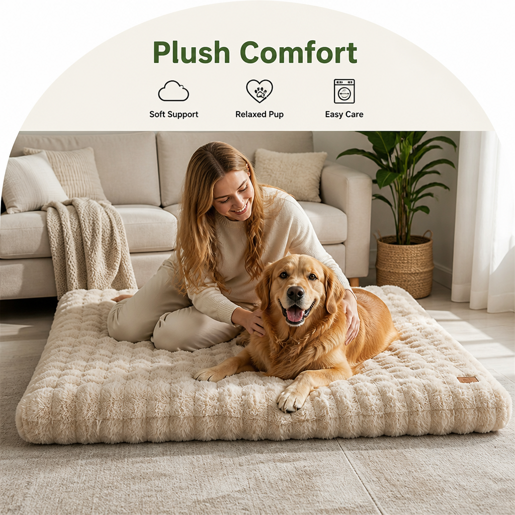 Ortekor Thick Polyurethane Foam & Removable Cover Dog Bed
