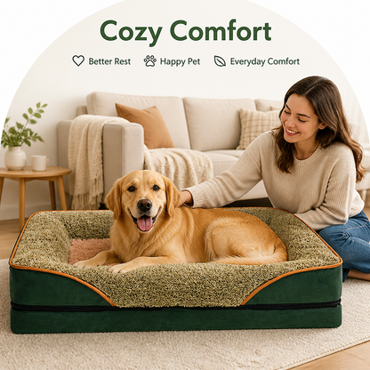 Ortekor Removable Washable Plush Bolster Bed