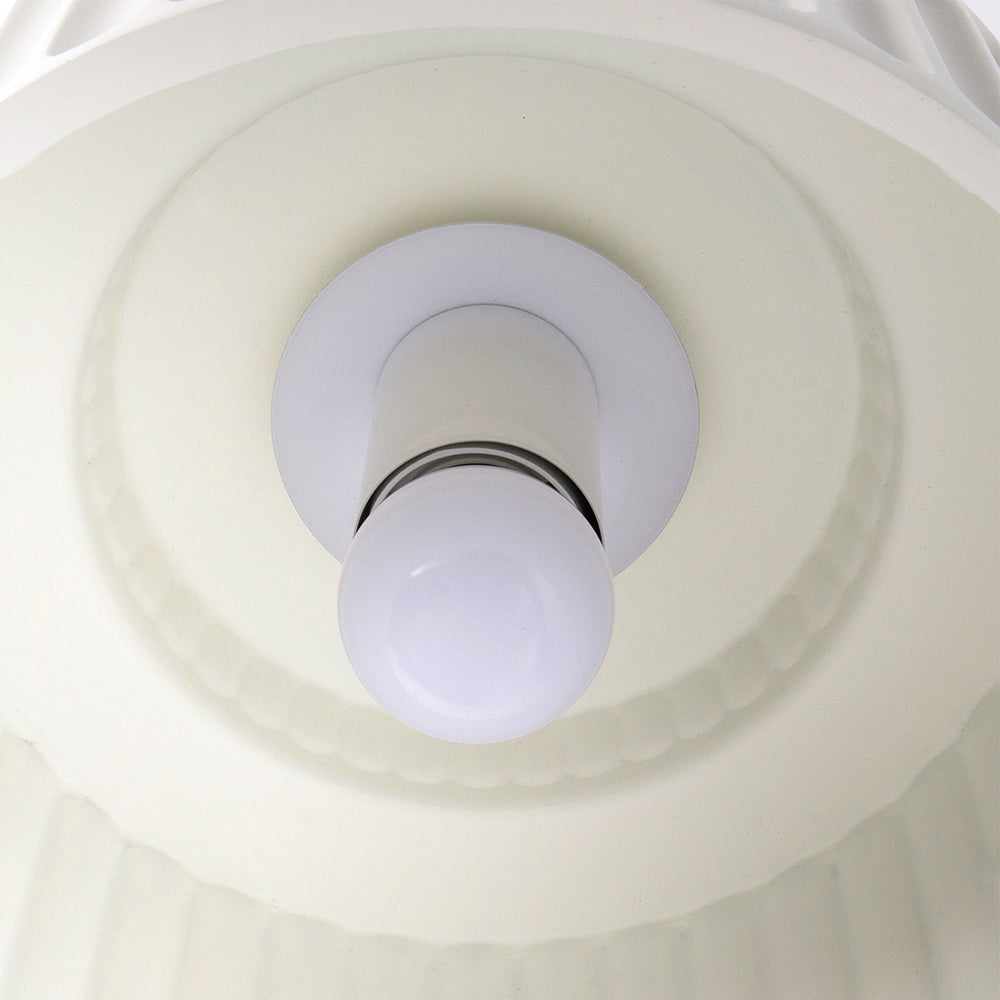 Flush Mount Resin Ceiling Light 10 in White for Low Ceilings Kitchen Hallway Bedroom Dining Room Compact Overhead Fixture E26 Socket