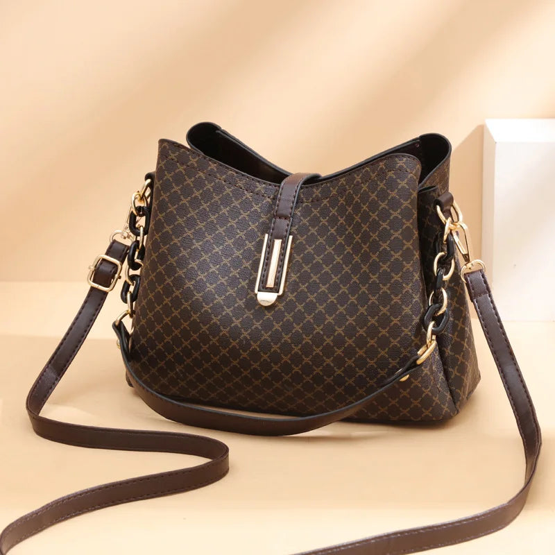 Structured Shoulder Bag with Top Handle – Vegan Leather Crossbody Purse for Women – Everyday Tote with Adjustable Strap for Work & Weekend