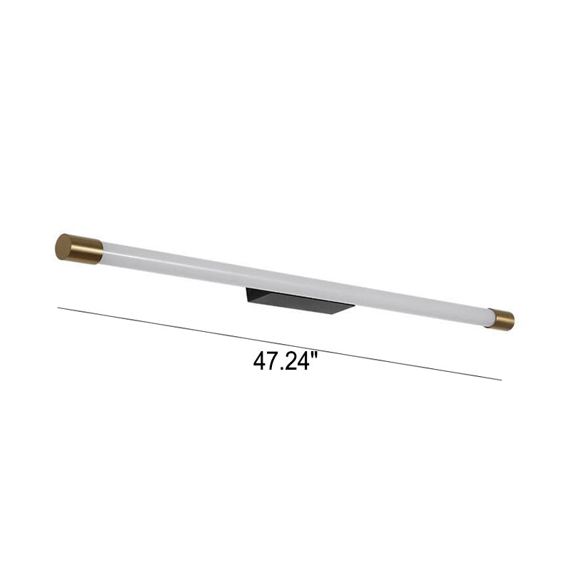 LED Vanity Light Fixture Aluminum 59 in Black Gold Over Mirror Bathroom Bedroom Hallway Linear Bar Sconce Hardwired 120V-240V