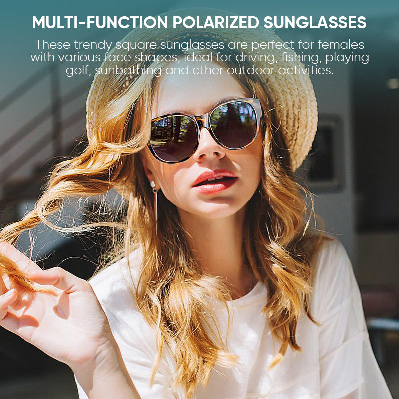 Polarized Over-Prescription Sunglasses Cat-Eye Style UV400 Protection Lightweight Flexible Frame for Outdoor Driving Fishing