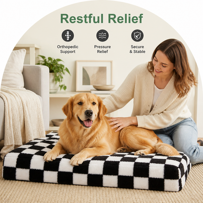 Ortekor Orthopedic Memory Foam & Non-Slip Dog Bed (Removable Cover)