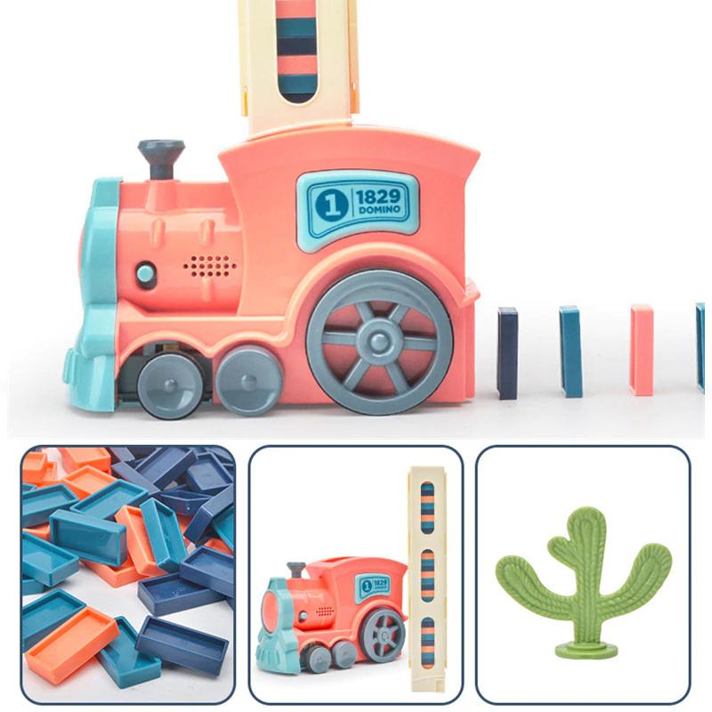Motorized Domino Placer Toy for Kids – Automatic Line Builder with Tiles – STEM Learning Game for Ages 4-6 – Educational Train Set