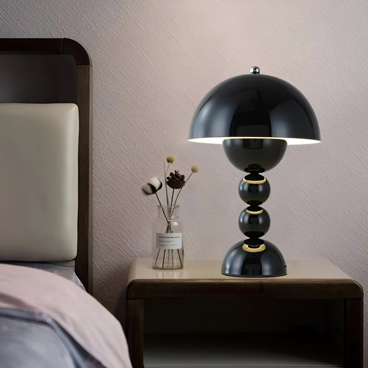 Cordless LED Nightstand Light with USB Charging, 11-Inch Sculptural Acrylic Glow for Bedroom, Desk, Reading Nook | Modern Ambient Portable L