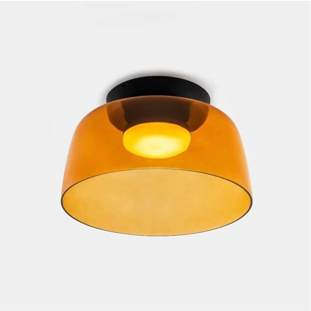 Layered Glass Ceiling Light Modern Multi-Tier Flush Mount Fixture with LED Hardwired for Kitchen Dining Room Bedroom Living Room