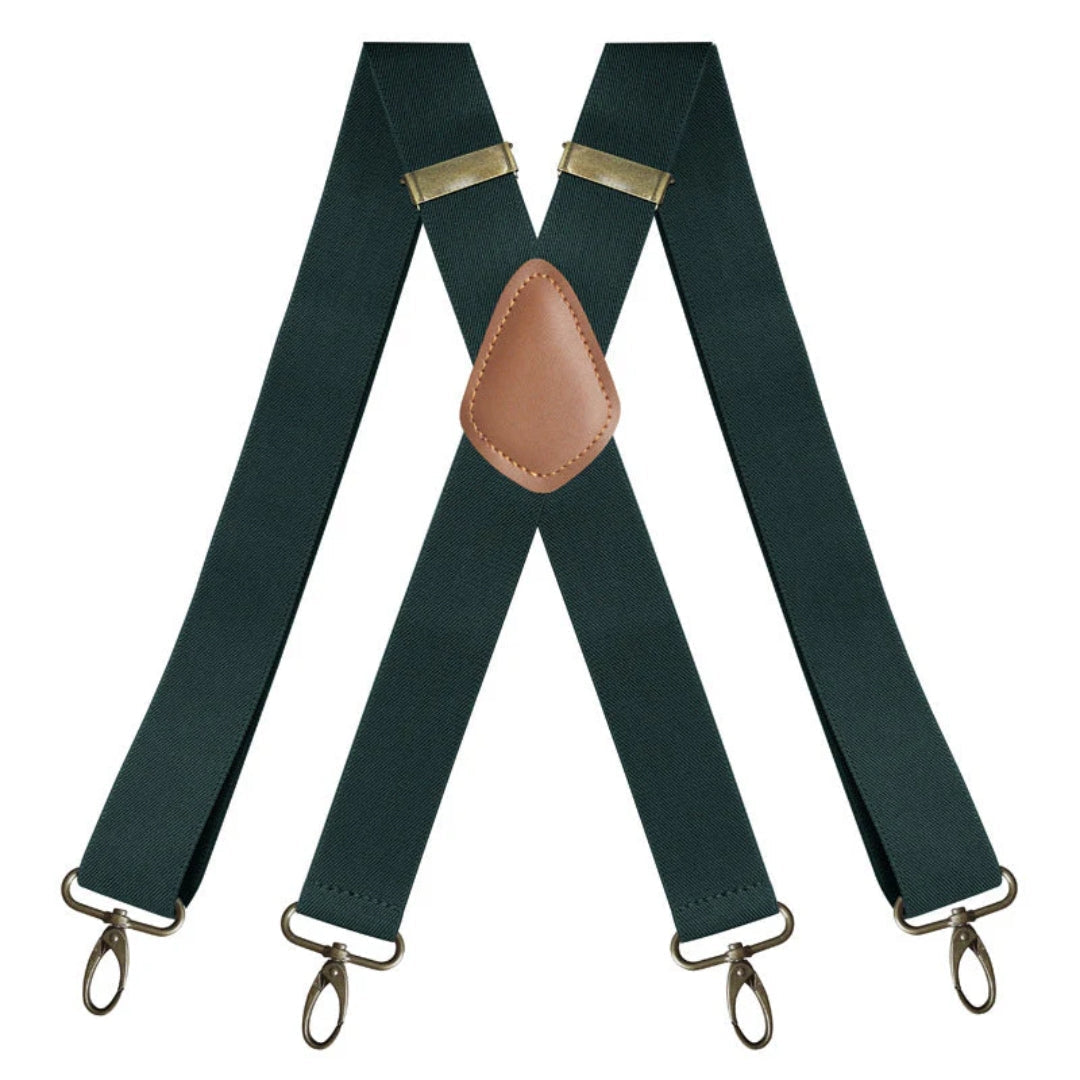 Adjustable X-Back Suspenders with Metal Clips for Men – Elastic Dress Braces for Formal & Casual Wear