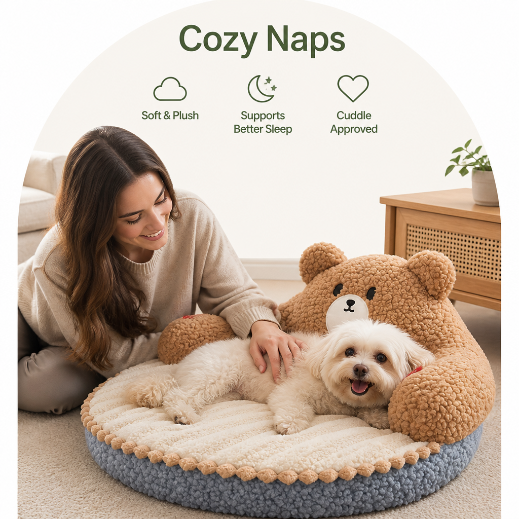 Ortekor Removable Mattress & Memory Foam Round Pet Bed