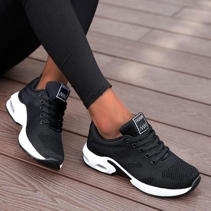 Cushioned Athletic Sneakers for Heel & Knee Support – Women's Lightweight Walking Shoes with Shock-Absorbing Sole for Plantar Fasciitis & Al