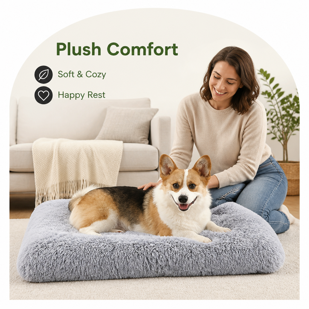 Ortekor Cozy Plush & Detachable Cover Dog Bed