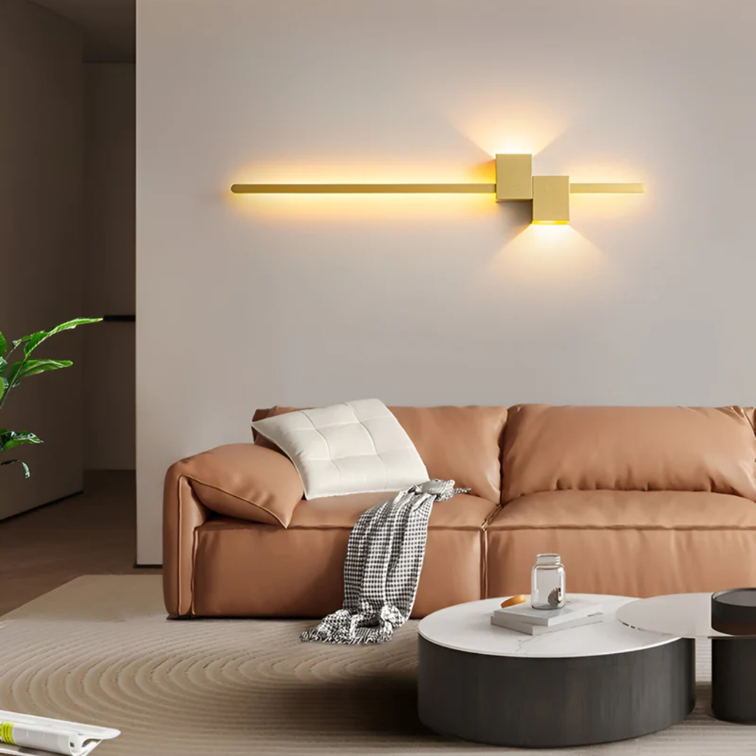 Linear LED Sconce 24 Inch Aluminum Up Down Light for Bedroom Hallway Living Room Modern Indoor Fixture Black White Gold 3000K