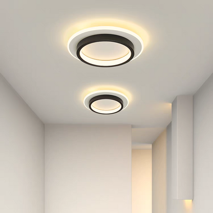 Flush Mount LED Disk Light 10W 20W Ultra-Slim 2 in Profile Black White for Low Ceilings Bedroom Hallway Foyer Apartment Living Room Modern H