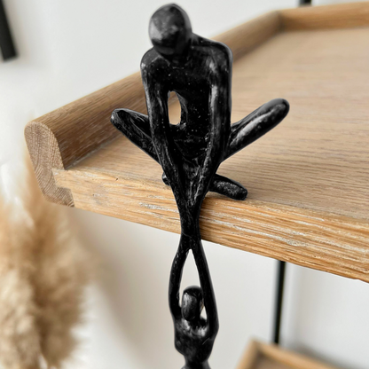 Intertwined Souls Sculpture | Modern Abstract Art Statue for Home Decor | Handcrafted Resin Figurine for Living Room Bedroom Office