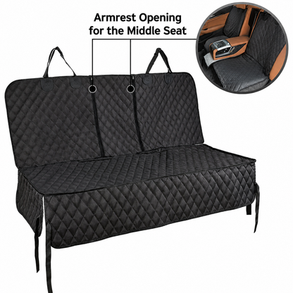 Scratch-Resistant Hammock Style Back Seat Cover for Pets - Waterproof Protector