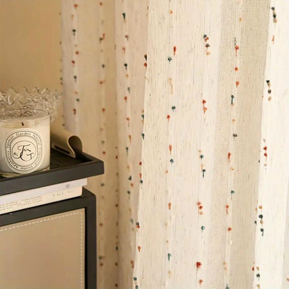 LightBloom – Rainbow Embroidered Tulle Curtain