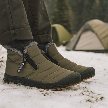 Men's & Women's Insulated Waterproof Winter Boots with Side Zipper for Snow & Ice | Fleece-Lined Slip-Resistant Shoes for Hiking, Walking