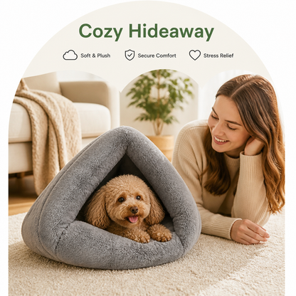 Ortekor Cozy Triangular Nook & Soft Polyester Pet Bed